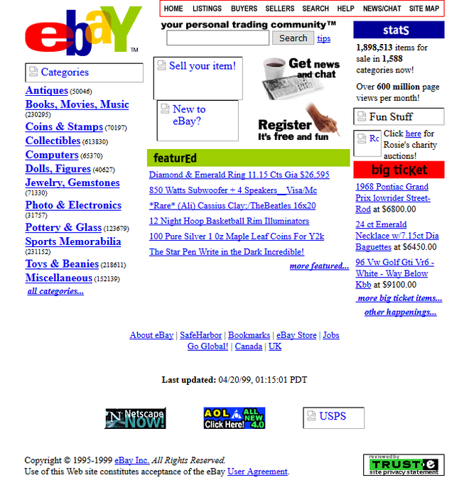 Quay ngược thời gian, xem 12 website nổi tiếng ngày xưa trông ra sao - Ảnh 2.