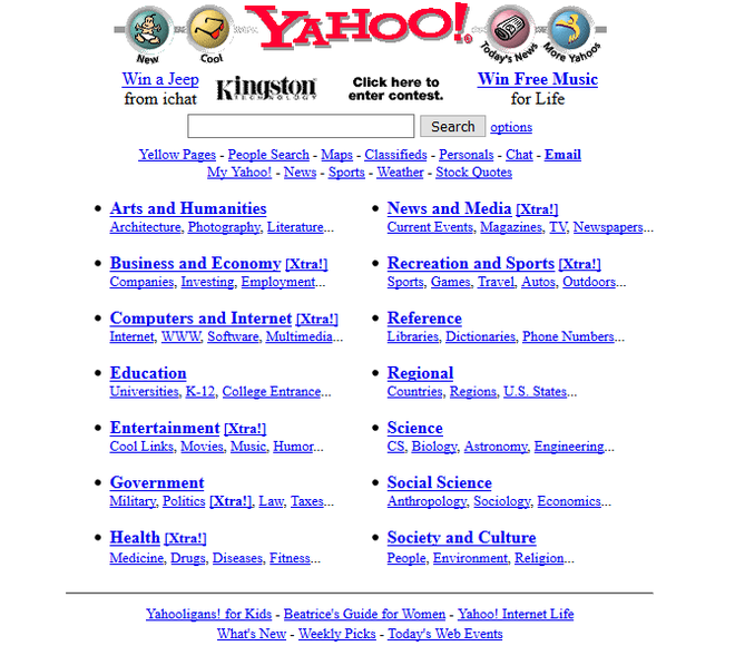 Quay ngược thời gian, xem 12 website nổi tiếng ngày xưa trông ra sao - Ảnh 5.