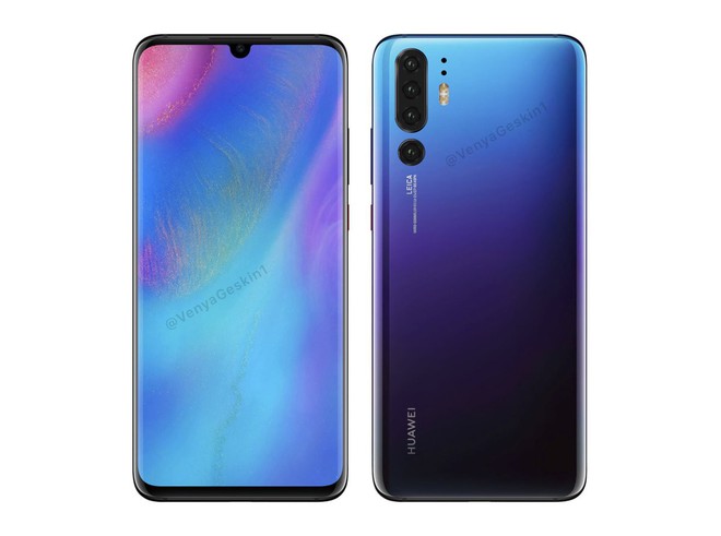 Lộ ảnh thiết kế Huawei P30 Pro, màn hình water drop, cạnh uốn cong, 4 camera sau - Ảnh 2.