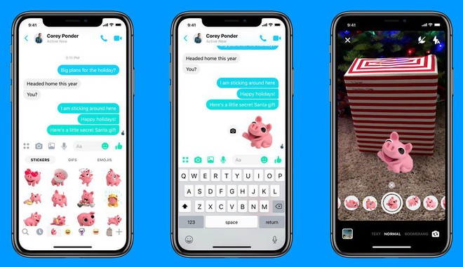 Facebook Messenger bổ sung chế độ chụp ảnh chân dung không cần camera kép và nhãn dán AR - Ảnh 2.