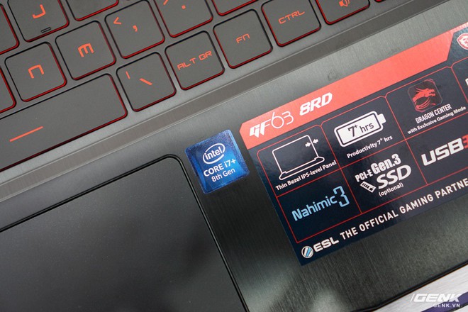 Cận cảnh gaming laptop MSI GF63: hỗ trợ Intel Optane, thiết kế phay xước kim loại, giá từ 22,49 triệu đồng - Ảnh 9.