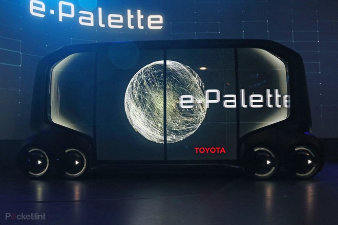 [CES 2018] Toyota trình làng ý tưởng xe tự lái đa năng e-Palette: ki-ốt bán hàng di động kiêm xe buýt chở khách - Ảnh 4.