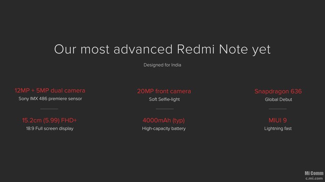 Xiaomi ra mắt Redmi Note 5 Pro: Snapdragon 636, camera kép dọc như iPhone X - Ảnh 4.