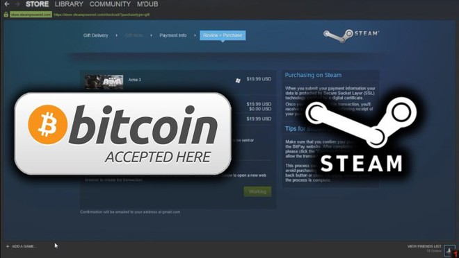  Valve cũng đã loại bỏ bitcoin ra khỏi danh sách những hình thức thanh toán được chấp nhận trên Steam. 