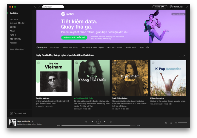  Spotify trên PC/Mac 