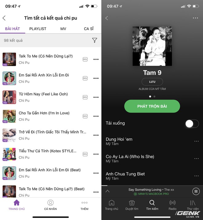  Zing MP3 hay Spotify? Chi Pu hay Mỹ Tâm?​ 