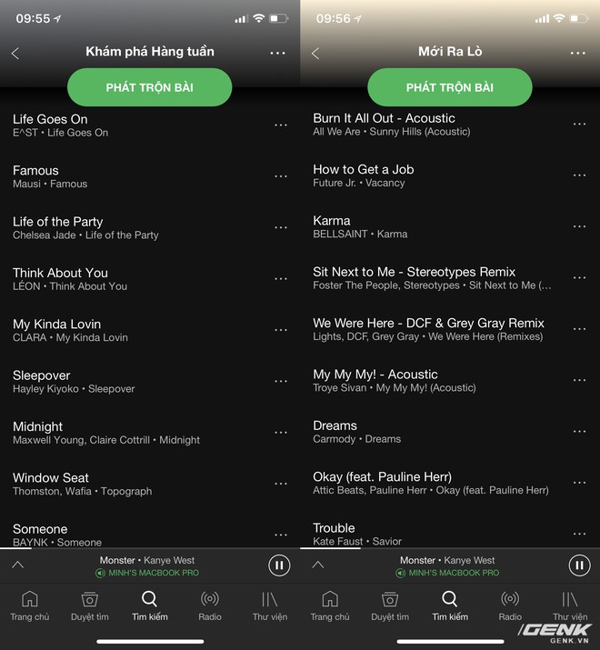  Playlist của Spotify với những ca khúc được tuyển chọn dành riêng cho mỗi người dùng 
