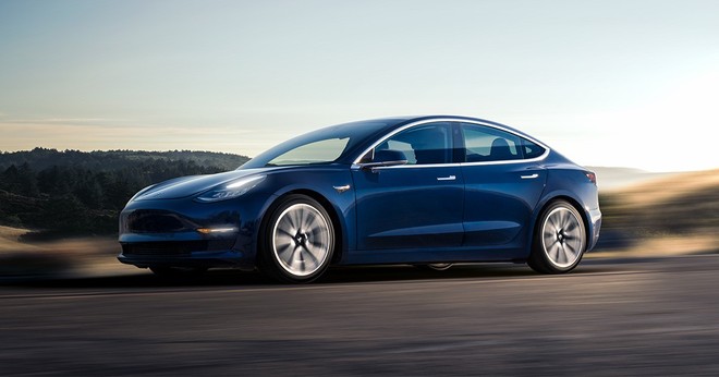 
Mẫu xe điện Model 3 của Tesla
