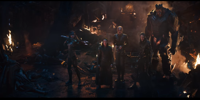  Team Black Order trong một phân cảnh của trailer. Có vẻ như số phận của Loki đang ngàn cân treo sợi tóc 