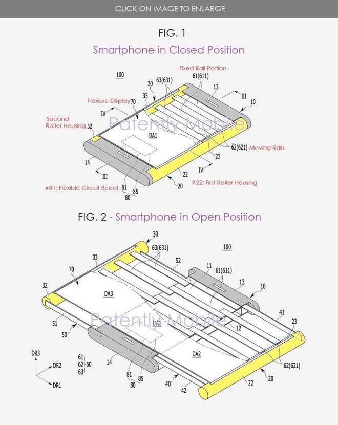 Lộ bằng sáng chế mới về smartphone có thể kéo rộng màn hình của Samsung - Ảnh 2.