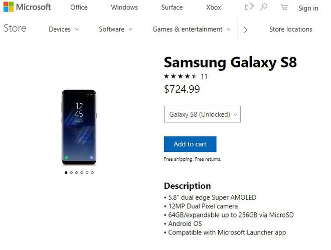 Nghịch lý thú vị: Microsoft đang bán Galaxy S8 đắt hơn Galaxy S9 - Ảnh 1.