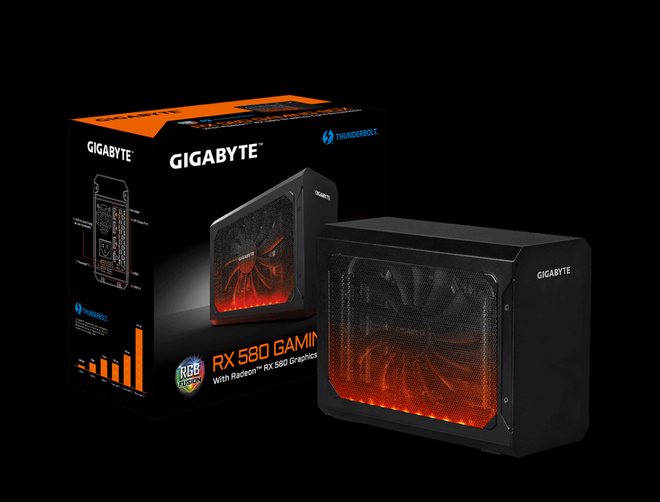  Với Nvidia thì là AORUS GTX 1070 Gaming box, nhưng với AMD thì lại là Gigabyte RX580 Gaming box? Ảnh: Gigabyte.com 