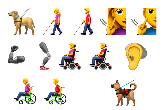 Apple đề xuất bộ emoji mới đại diện cho người khuyết tật - Ảnh 1.