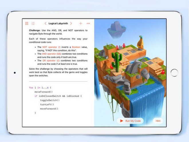 Microsoft có Minecraft, nhưng Google chưa có sản phẩm đối đầu trực diện với Swift Playground.