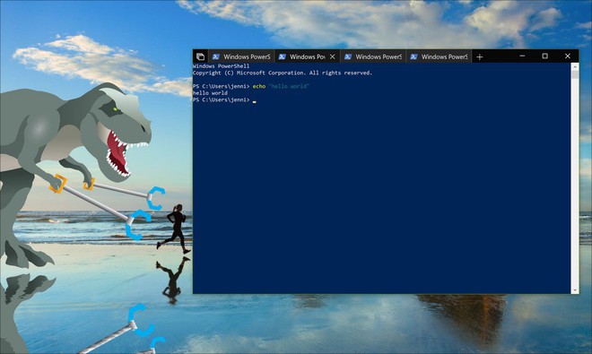  Tab trên Windows PowerShell 