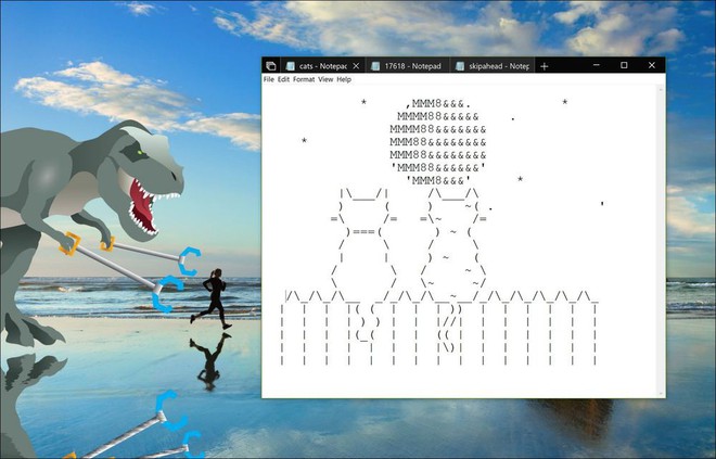  Tab trên Notepad 