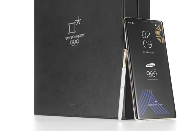  Samsung đã thiết kế phiên bản Galaxy Note 8 Olympic để dành riêng cho Thế vận hội lần này. 