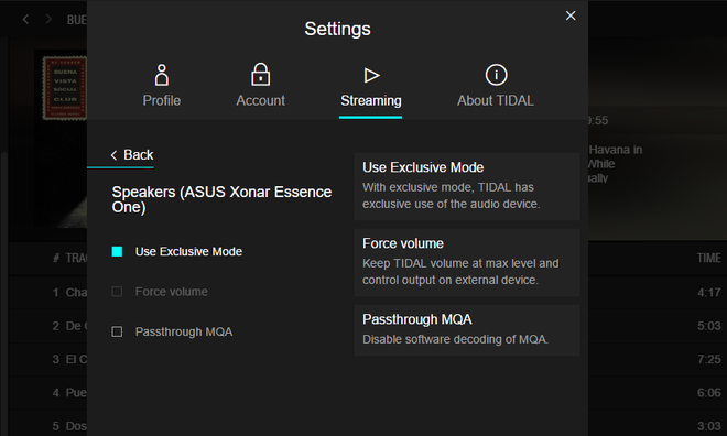  Giới chơi âm thanh ai cũng biết Exclusive Mode, vốn có trên Foobar, JRiver và cả ứng dụng client của Tidal. 