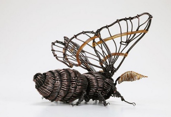 Ấn tượng với kỹ thuật uốn dây đồng tạo nên những tác phẩm điêu khắc cực ấn tượng của nghệ sỹ người Nhật - Ảnh 13.