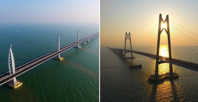 Cầu trên biển dài nhất thế giới tại Trung Quốc tiêu tốn 420.000 tấn thép, đủ để làm 60 tháp Eiffel - Ảnh 1.