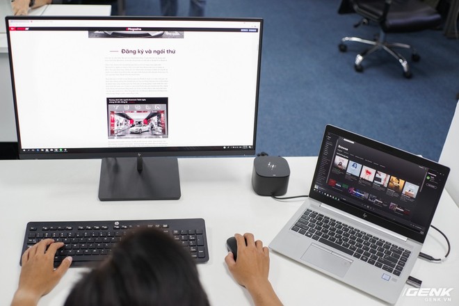 Trên tay và trải nghiệm nhanh bộ ba thiết bị văn phòng của HP: laptop Elitebook 840 G5, màn hình 4K EliteDisplay S270n và trạm kết nối Thunderbolt Dock G2 - Ảnh 16.