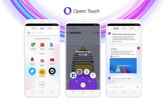 Opera công bố Opera Touch - trình duyệt di động mới được tối ưu để sử dụng một tay - Ảnh 1.