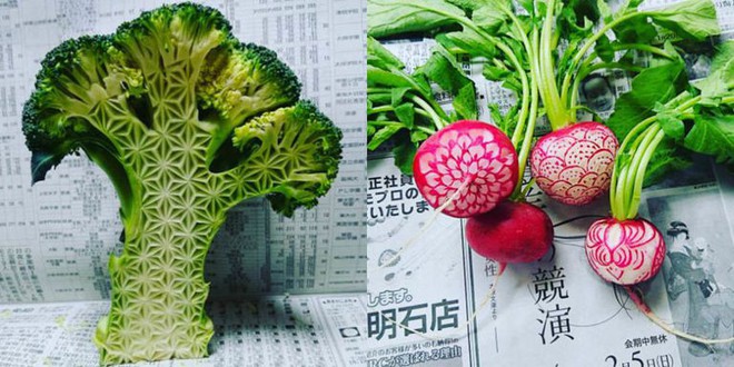 Mãn nhãn với khả năng điêu khắc hoa quả không thua gì máy tiện CNC của nghệ sĩ Nhật Bản - Ảnh 7.