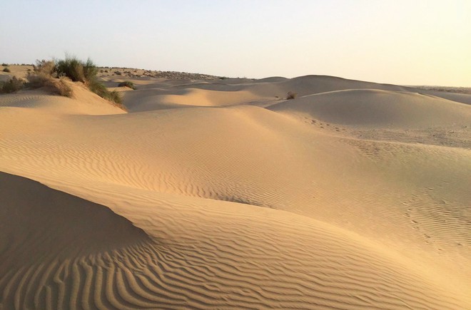 Vật liệu mới được làm từ cát sa mạc, cứng như bê tông nhưng phát thải carbon thấp hơn rất nhiều - Ảnh 1.