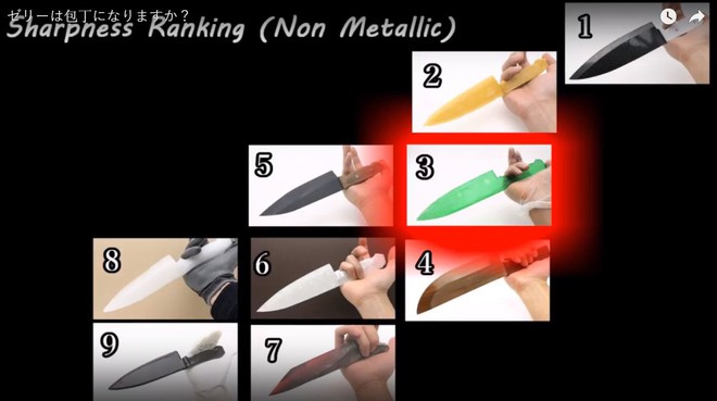 Youtuber Nhật vừa biến thạch rau câu thành dao làm bếp, có thể thái dưa chuột thành lát mỏng như giấy pơ-luya - Ảnh 21.