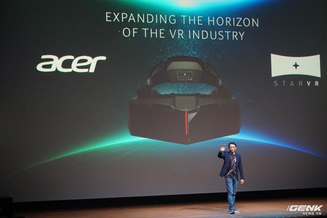  Bên cạnh việc phát triển PC và laptop, Acer cũng mở rộng sang lĩnh vực VR với tên gọi StarVR, phục vụ không chỉ cho gaming mà còn cả thiết kế công nghiệp, thiết kế nội thất... 