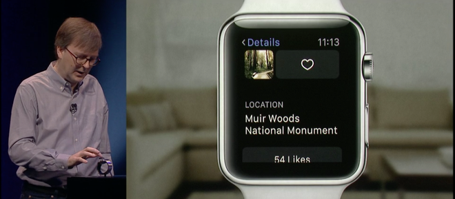  Kevin Lynch là người làm demo sản phẩm Apple Watch. 