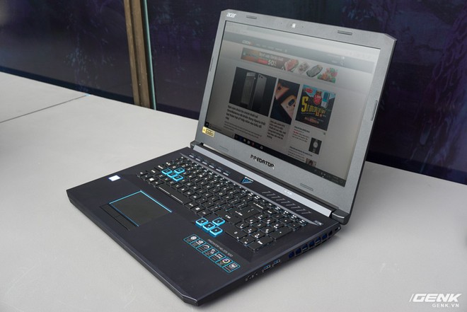 Ảnh thực tế laptop chiến game Helios 500 vừa ra mắt của Acer: trang bị hàng khủng Core i9, card GTX 1070 ép xung, màn hình 144Hz - Ảnh 1.