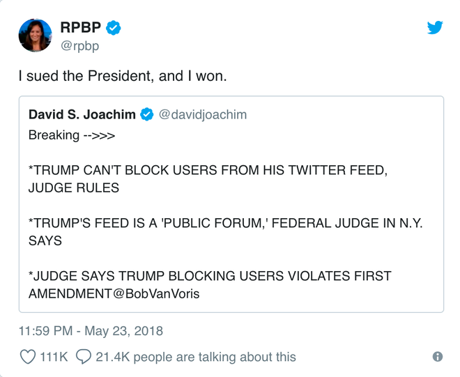Toà án tuyên bố Tổng thống Trump không được phép block người dùng trên Twitter - Ảnh 3.