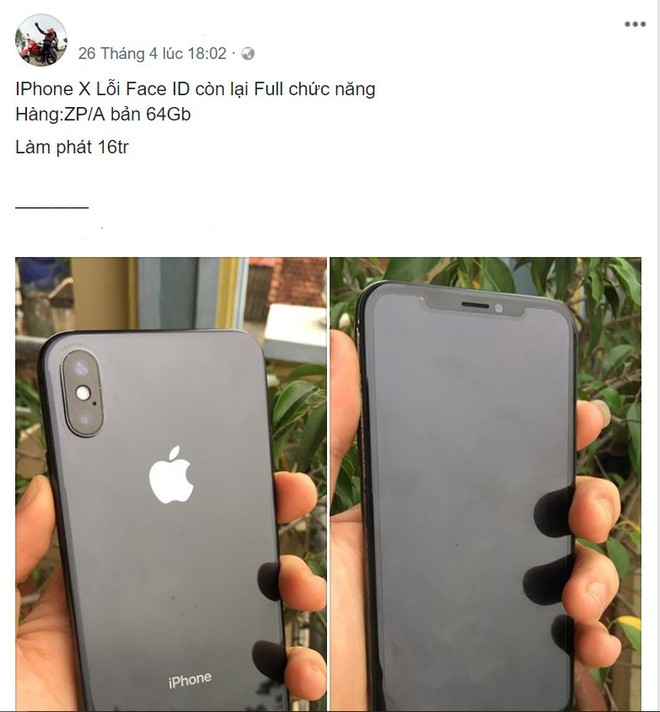 Người dùng Việt rao bán iPhone X bị lỗi FaceID, giá chỉ từ 16 triệu đồng - Ảnh 1.