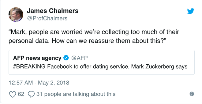 Dịch vụ hẹn hò mới được công bố của Facebook bỗng dưng trở thành trò đùa cho cộng đồng mạng - Ảnh 3.