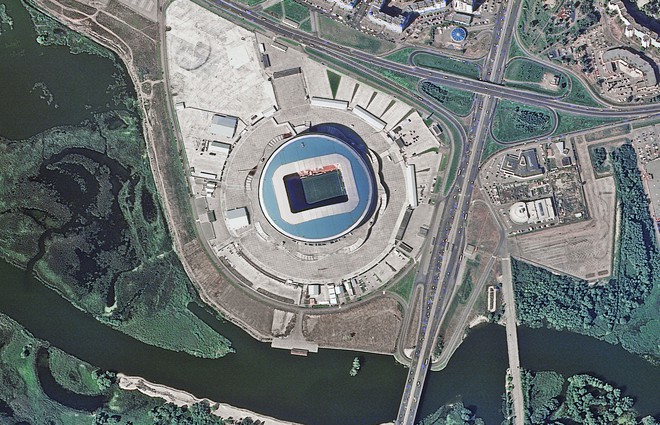 Chiêm ngưỡng toàn bộ các sân vận động phục vụ World Cup 2018 qua loạt ảnh chụp từ Trạm Vũ trụ Quốc tế - Ảnh 4.
