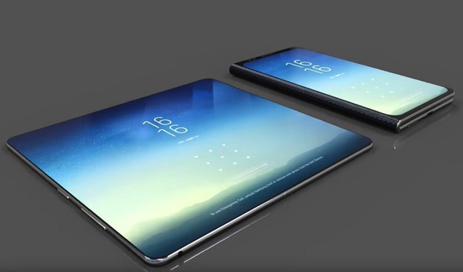 Galaxy X phiên bản thử nghiệm có thiết kế hai màn hình ghép tương tự như ZTE Axon M - Ảnh 1.