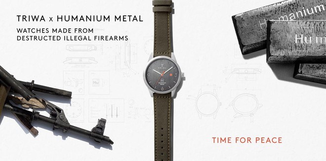 TRIWA Humanium Metal: Chiếc đồng hồ giã từ vũ khí, được làm từ súng ống nung chảy - Ảnh 3.
