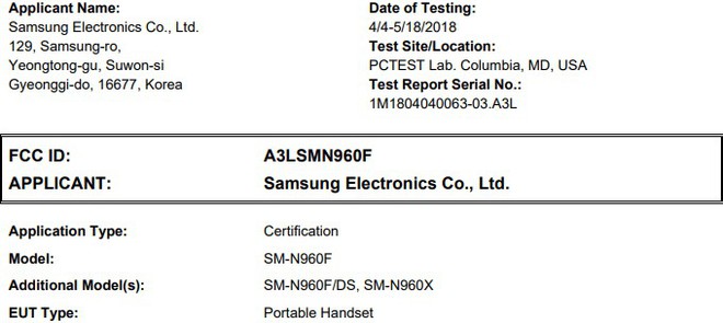Samsung Galaxy Note 9 được FCC cấp chứng nhận, ngày ra mắt đã cận kề? - Ảnh 1.