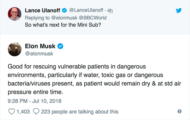 Chiếc tàu ngầm trẻ em dùng để giải cứu đội bóng Thái bị chê là không thực tiễn, Elon Musk lập tức nổi cơn tam bành trên Twitter - Ảnh 3.