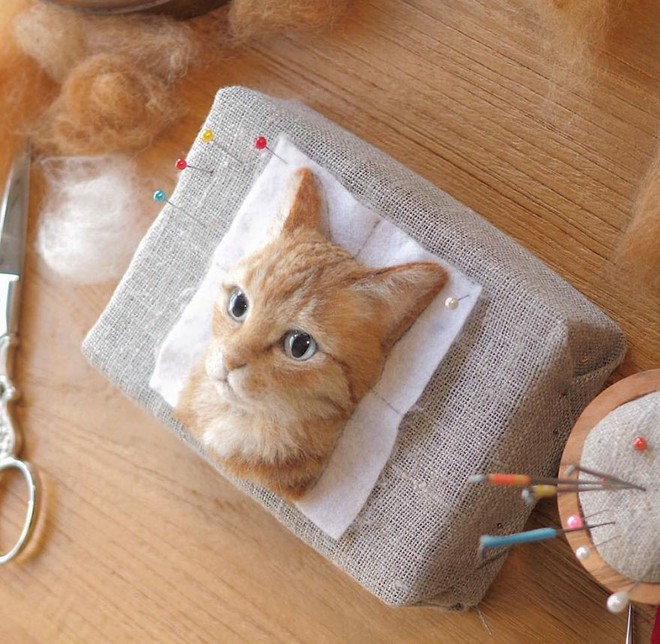 Nghệ sĩ Nhật Bản khiến cư dân mạng trầm trồ vì khả năng tạo hình mèo 3D từ len giống y như mèo thật - Ảnh 3.