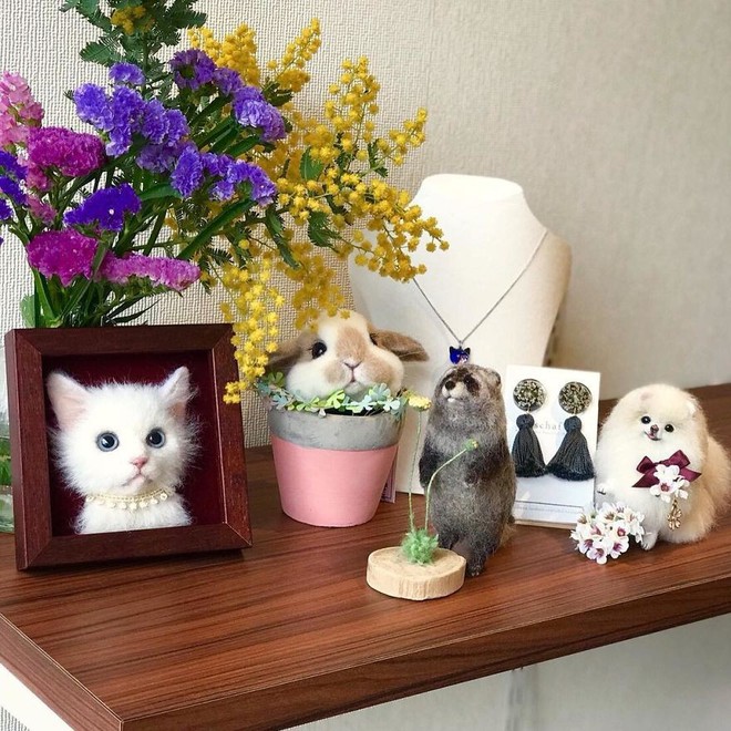 Nghệ sĩ Nhật Bản khiến cư dân mạng trầm trồ vì khả năng tạo hình mèo 3D từ len giống y như mèo thật - Ảnh 13.