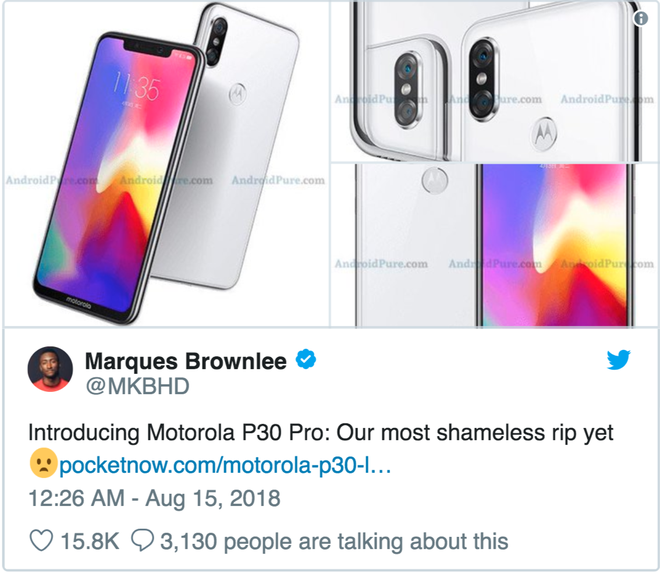 Cộng đồng mạng ném đá Motorola không thương tiếc vì chiếc điện thoại mới giống iPhone X quá thể! - Ảnh 2.