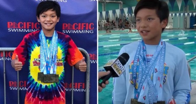Mới 10 tuổi, cậu bé này đã phá kỷ lục bơi tự do 100m mà Michael Phelps nắm giữ 23 năm về trước - Ảnh 2.