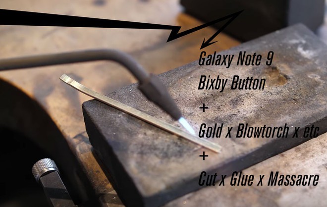 YouTuber vô hiệu hóa nút Bixby trên Galaxy Note9 với nút bấm làm bằng vàng - Ảnh 1.