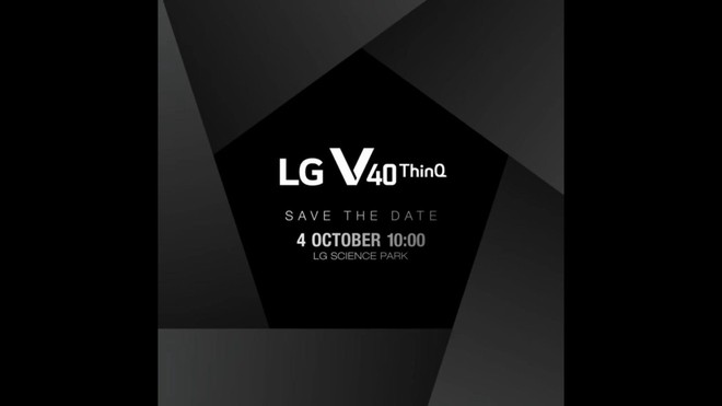 LG V40 ThinQ sẽ chính thức ra mắt vào ngày 4 tháng 10, xác nhận có 3 camera sau - Ảnh 1.