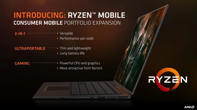 AMD ra mắt 2 bộ xử lý Ryzen 45W cho laptop để tuyên chiến với Coffee Lake H của Intel - Ảnh 1.