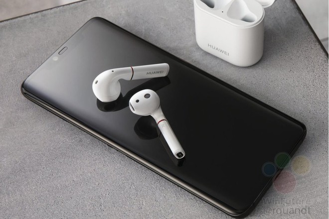 Lộ ảnh Huawei Mate 20 Pro bên cạnh tai nghe không dây nhái Apple AirPods: Galaxy S9 có tai thỏ - Ảnh 3.