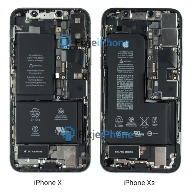 Video mổ bụng iPhone XS: Pin chữ L liền khối, dung lượng nhỏ hơn iPhone X - Ảnh 2.