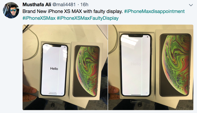 iPhone XS Max vừa mở hộp đã bị lỗi sọc màn hình - Ảnh 2.